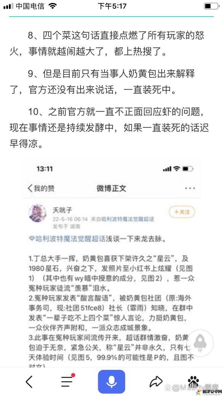 哈利波特魔法觉醒游戏内星云关系户事件全面解析与始末回顾